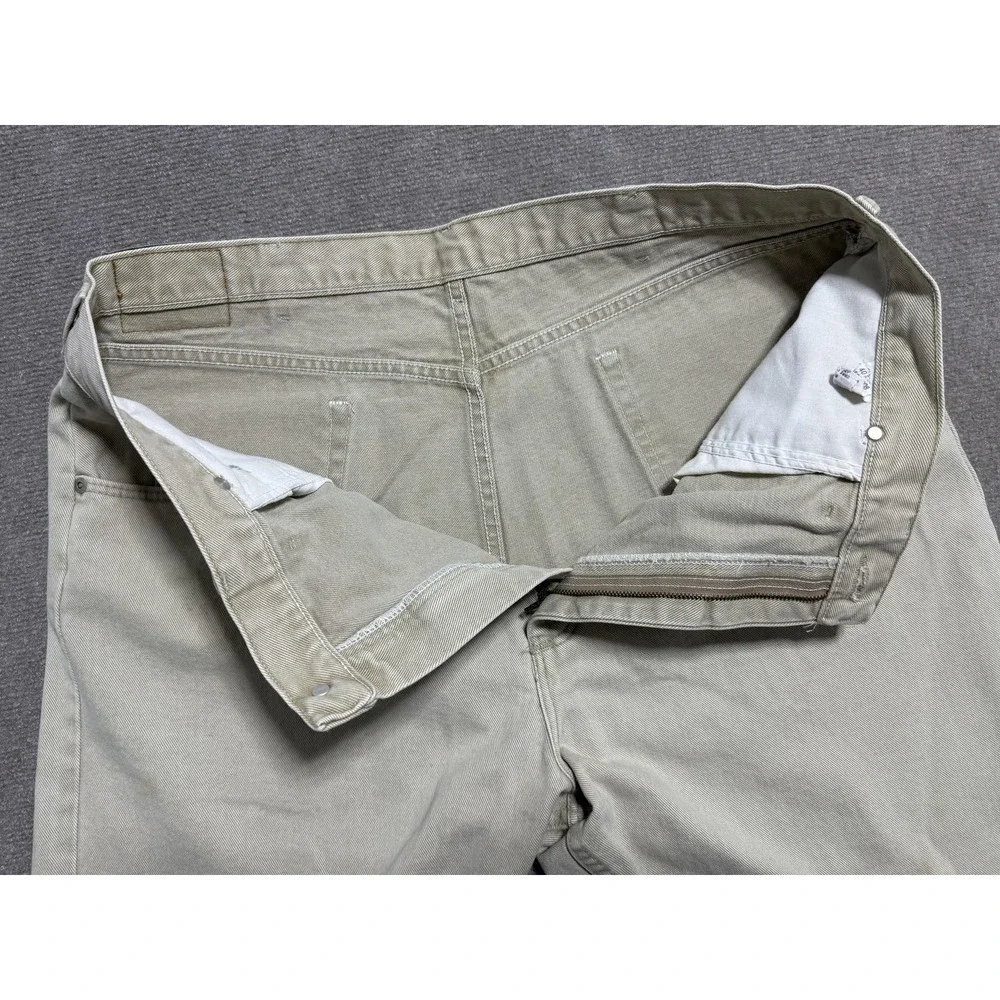 Wrangler Silver Edition Jeans Mens 40x29 Beige Straight‎ Leg Premium Quality USA